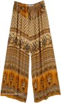 Marigold Yellow Paisley Boho Palazzo Pants