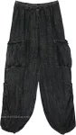 Cloudy Charcoal Cotton Gauze Harem Dream Pants