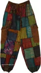 Kaleidoscope Colors Patchwork Festival Harem Pants