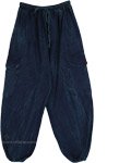 Navy Storm Boho Explorer Cotton Cargo Joggers