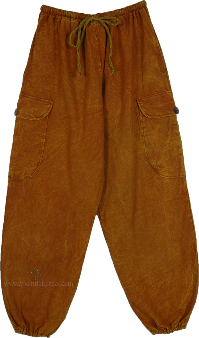 Sunbaked Earth Cotton Cargo Joggers