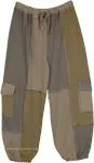 Earthy Comfort Terry Block Textured Cargo Pants