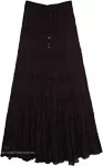 Onyx Cotton Tall Maxi Skirt Seven Tiers
