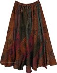 Celestial Patchwork Earthy Asymmetrical Skirt