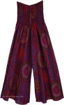 Purple Mandala Split Skirt Cotton Beach Pants