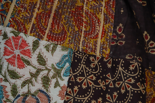 Kaleidoscope Patchwork Recycled Fabric Boho Pants