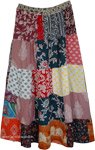 Sustainable Cotton Patchwork Happy Hippie Maxi Skirt