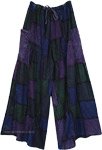 Mystic Jewel Cotton Wide Leg Patchwork Pants