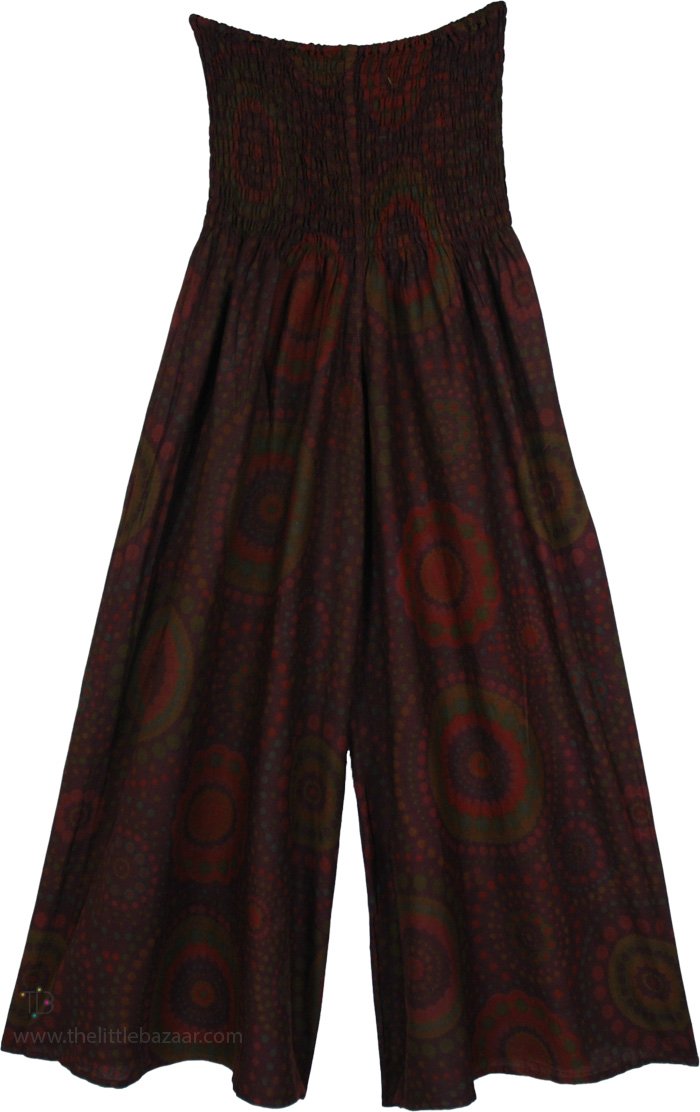 Dark Paradise Mandala Split Skirt Beach Pants