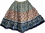Printed Cotton Summer Short Skirt