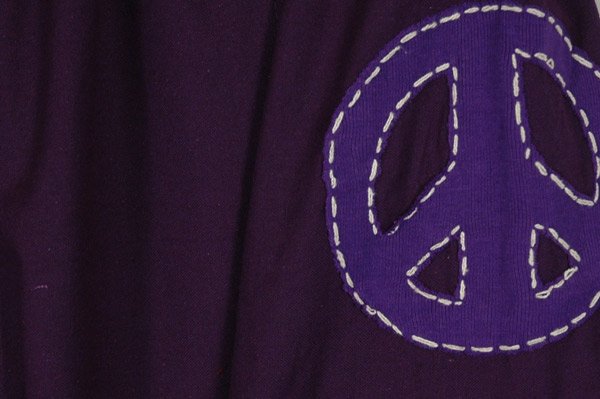 Purple Peace Hippie Vibes Cotton Harem Pants