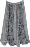 Silver Creek Velvet Embroidered Maxi Panels Skirt
