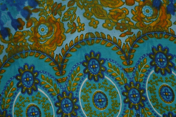 Turquoise Mandala Rayon Pants with Pockets