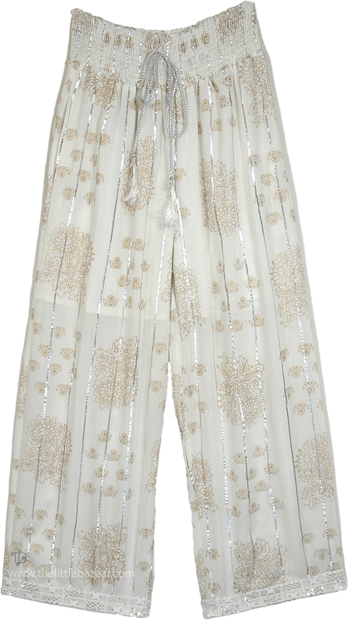 Starlit Ivory Boho Cotton Dream Pants