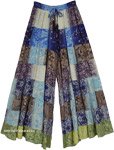 Sapphire Fairy Tale Patchwork Split Skirt Pant