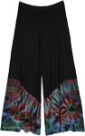 Fire Tie Dye Stretchy Wide Leg Lounge Pants
