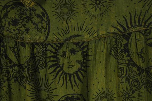 Sun Moon Long Flowy Tiered Stellar Boho Skirt