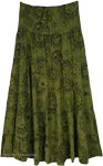 Sun Moon Long Flowy Tiered Stellar Boho Skirt