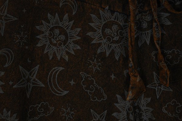 Chocolate Cosmos Wide-Leg Celestial Pants