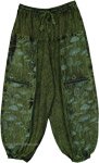 Soft Spring Green Toadstool Cargo Harem Pants