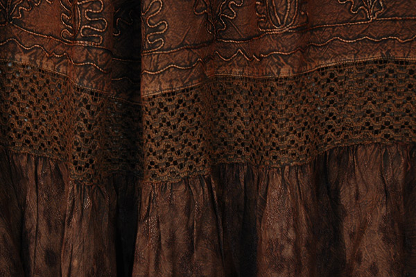 Bronze Romance Embroidered Rayon Skirt