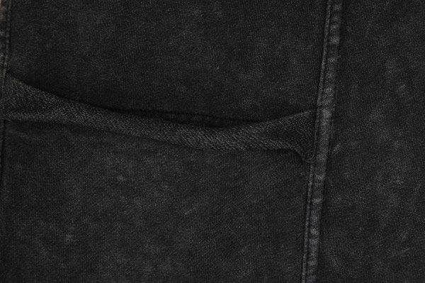 Charcoal Terry Knit Pants with Cargo Pockets