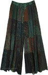 Plus Size Basil Hue Retro Boho Flare Pants