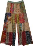 Retro Patchwork Vintage Flared Boho Pants