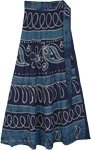 Astronaut Blue Earth Batik Wrap Skirt