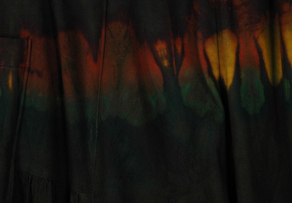 Forest Flame Tie-Dye Cotton Wide Pants