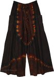 Flaming Deep Oak Tie-Dye Cotton Pants