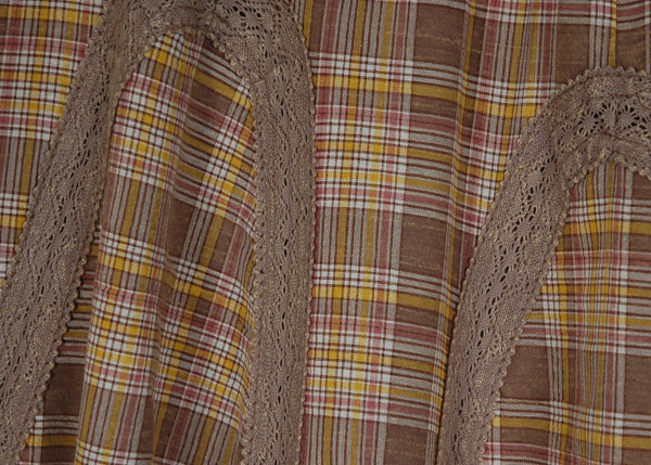 Warm Earth-Tone Plaid Boho Maxi Skirt