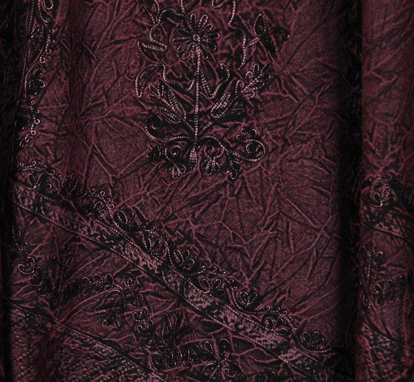 Marble Tawny Port Wine Rayon Maxi Skirt