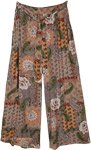 Sandy Safari Paisley Boho Wide Leg Pants