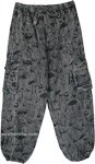 Ash Mushroom Boho Harem Cargo Pants