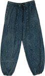 Washed Blue Joggers Roomy Top Tapered Ankles