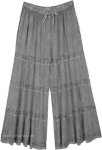 Misty Drift Stonewashed Wide Leg Palazzo Pants