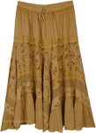 Soft and Flowy Honey Fairy Long Boho Skirt