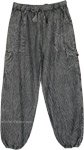 Ashfall Stonewashed Boho Cargo Harem Joggers