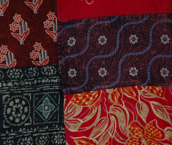 Multicolored Recycled Fabric Patchwork Harem Pants