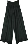Gaia Green Cotton Wide-Leg Palazzo Pants