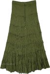 Enchanted Forest Cotton Tiered Broomstick Skirt
