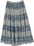 Blue Pigeon Tiered Rayon Womens Maxi Skirt