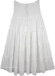 Mixed Fabric Patchwork Long Cotton Skirt For Summer
