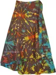 Color Splash Tie Dye Cotton Petite Wrap Skirt