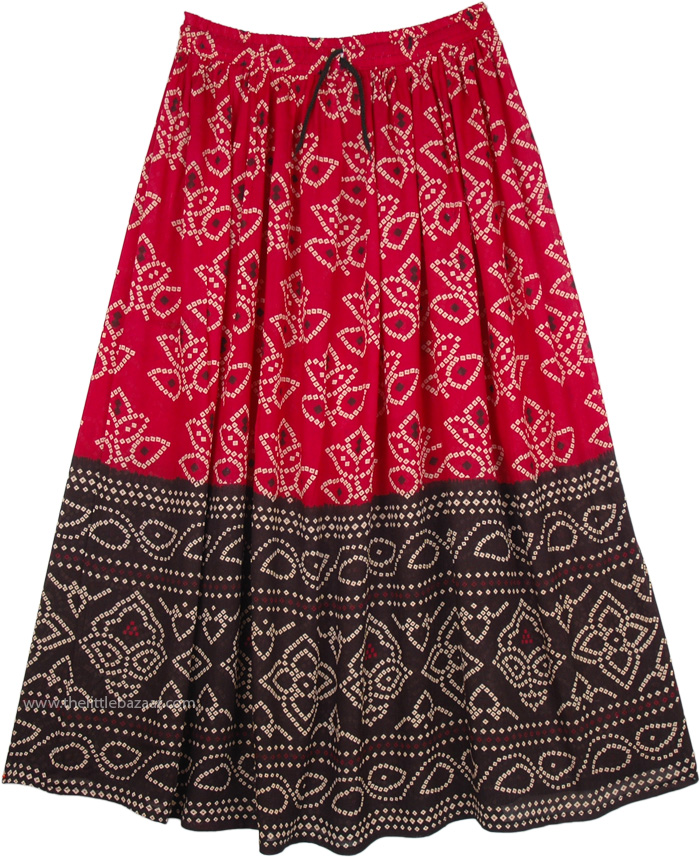 Ethnic Printed Rayon Everyday Street Womens Skirt