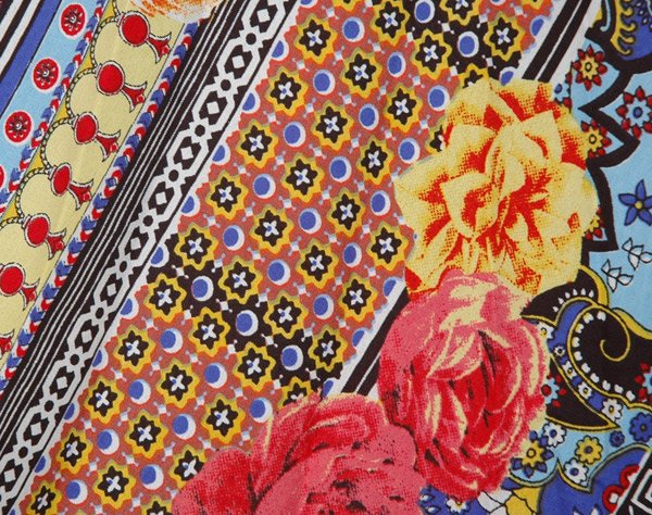 Big Full Sweep Floral Print Azteca Maxi Skirt