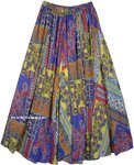 Gypsy Boho Party Vibes Big Sweep Printed Summer Skirt