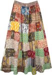 Sustainable Cotton Patchwork Happy Hippie Maxi Skirt