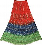Tie Dye Long Summer Skirt